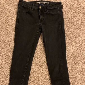 Low rise black jeggings